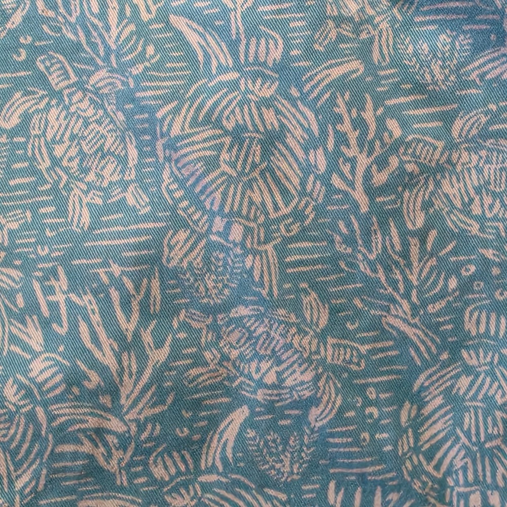 Vineyard Vines Mens Sea Turtle Coral Print Breaker Shorts Blue White Size 34 - Picture 2 of 10